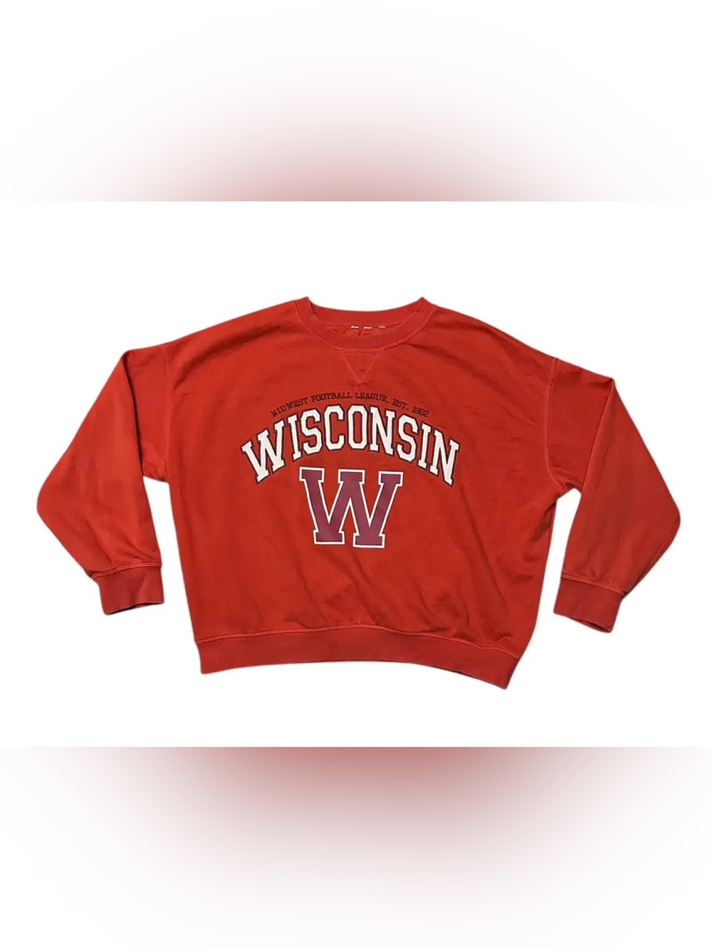 H&M x NCAA Wisconsin Football 1962 Crewneck Sweatshirt - Red - XXL‎
